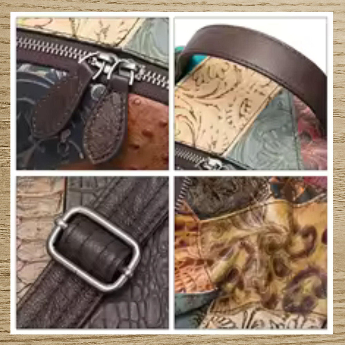 Patchwork Leather Backpack: Convertible Shoulder Bag, Travel Daypack