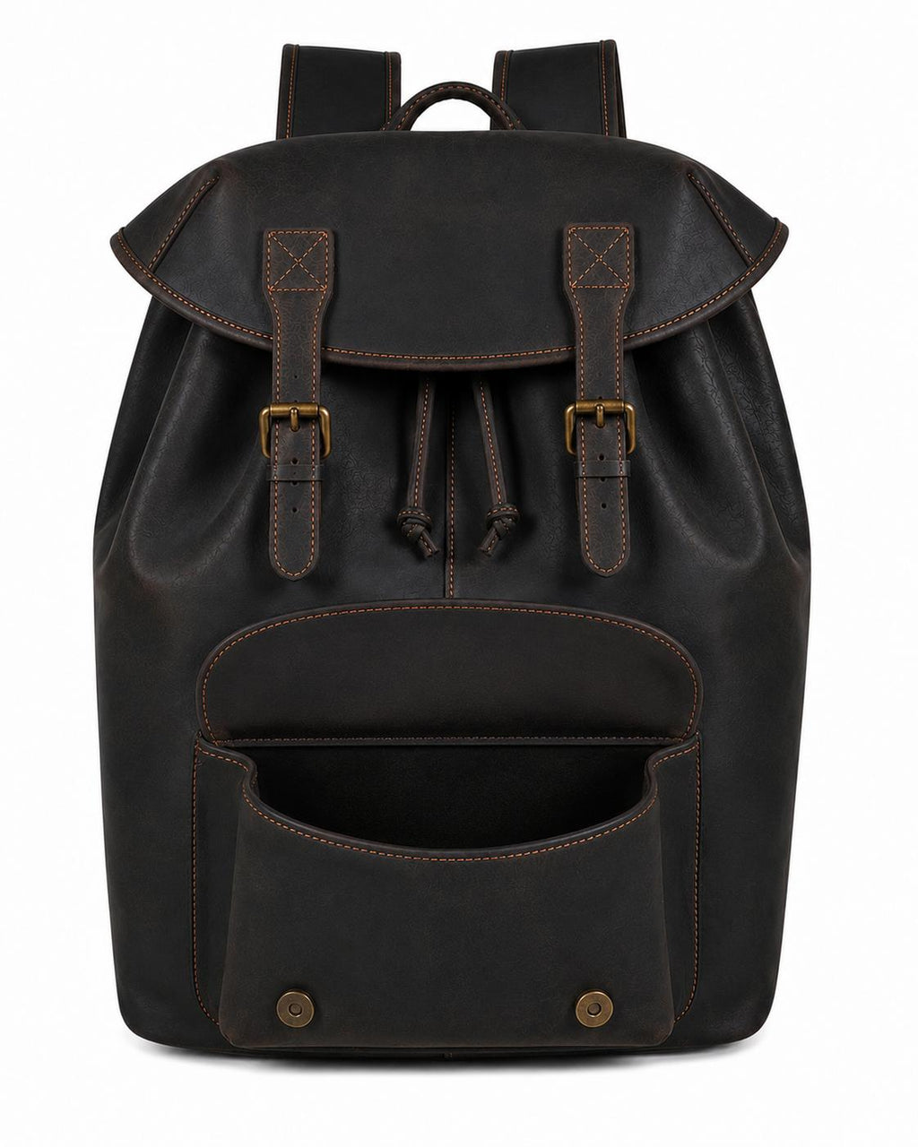 Premium Vintage Leather Laptop Backpack | Waterproof Travel & Office Rucksack (Dark Brown)