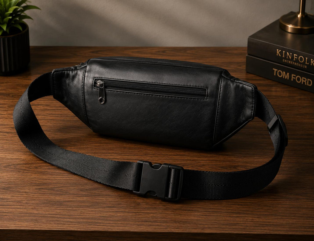 Premium Multi-Pocket Leather Crossbody Sling Bag for Men | Chest & Waist Bag